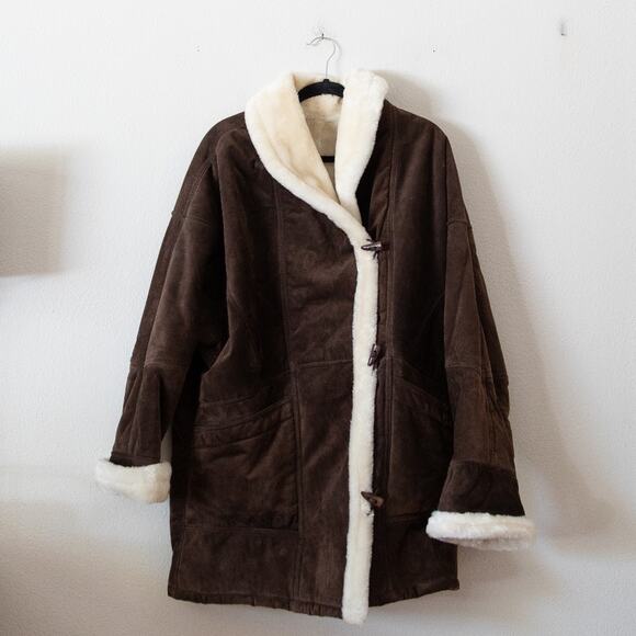 Wilsons Leather Jackets & Blazers - Wilsons Leather Brown Shearling Jacket